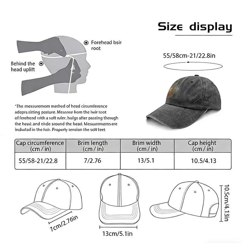 2pcs Roaring Grizzly Bear Embroidered Hat - Vintage Washed Cotton Baseball Cap For Men Women, Adjustable Unstructured Low Profile