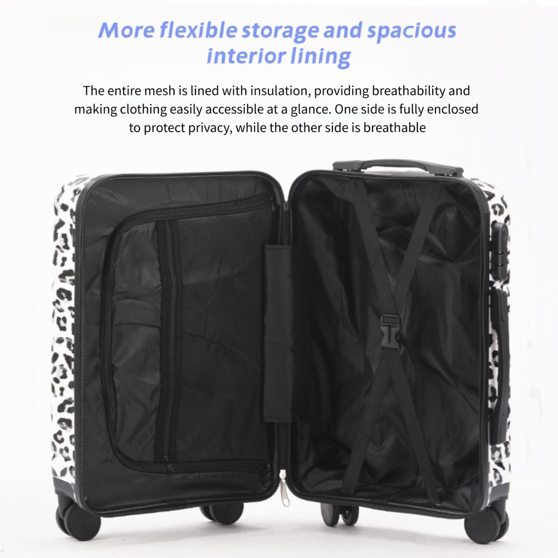 2-piece Luggage Set, 20 Inches, With Makeup Bag, 20 Inch Hard Shell Expandable Lightweight Luggage, 360 Degree Rotating Wheels, Large Capacity Lightweight Travel Luggage. Side Hook, Independent Lock,