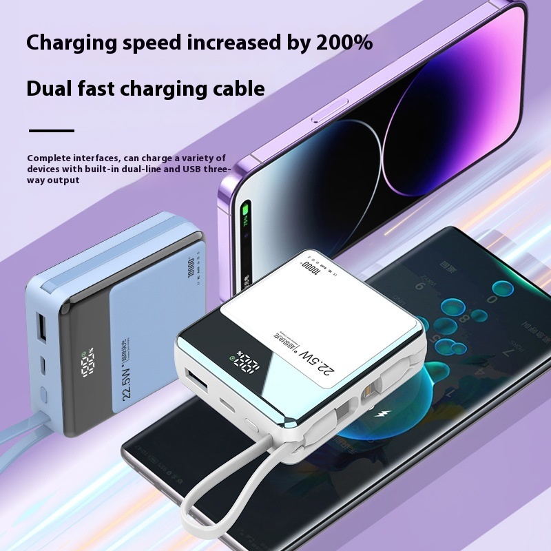 Super Fast Charge Power Bank With Cable