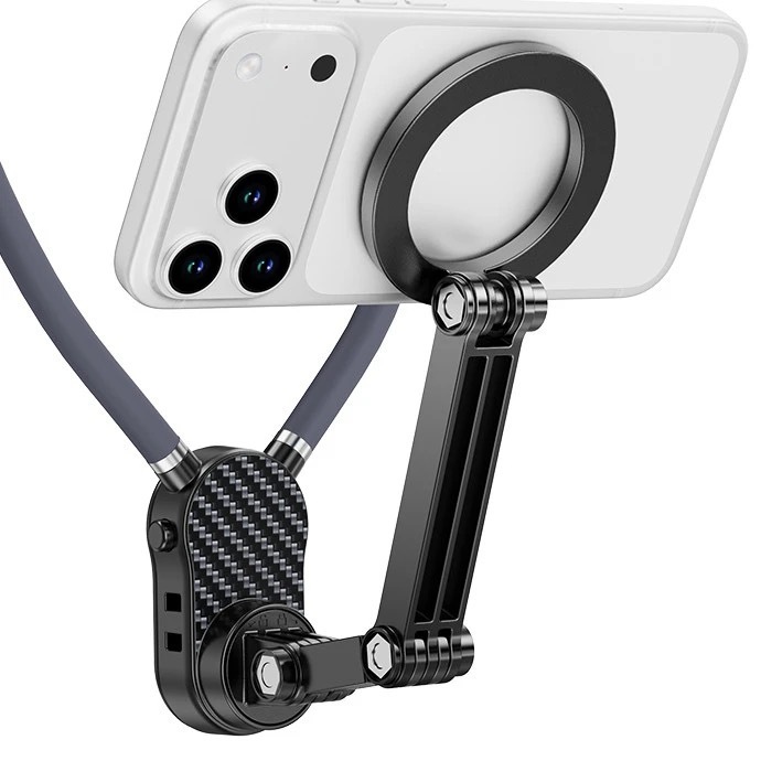 Simple, Portable Magnetic Neck-Mount Phone Stand
