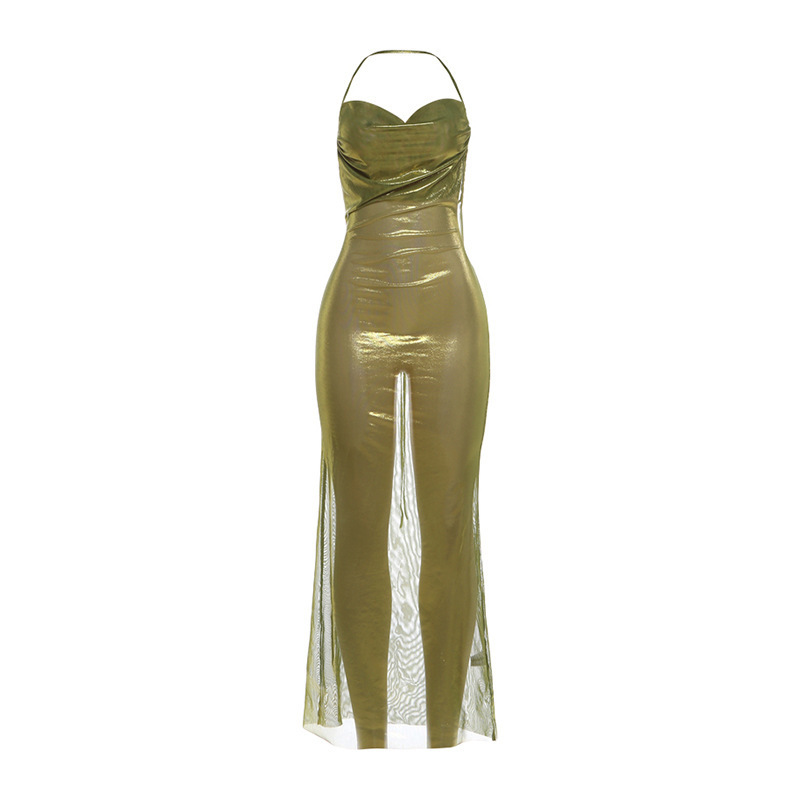 Womens Fashion Halter-neck Sexy Backless Dress