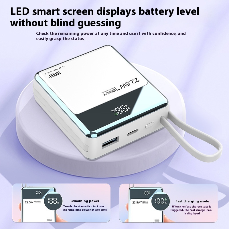 Super Fast Charge Power Bank With Cable