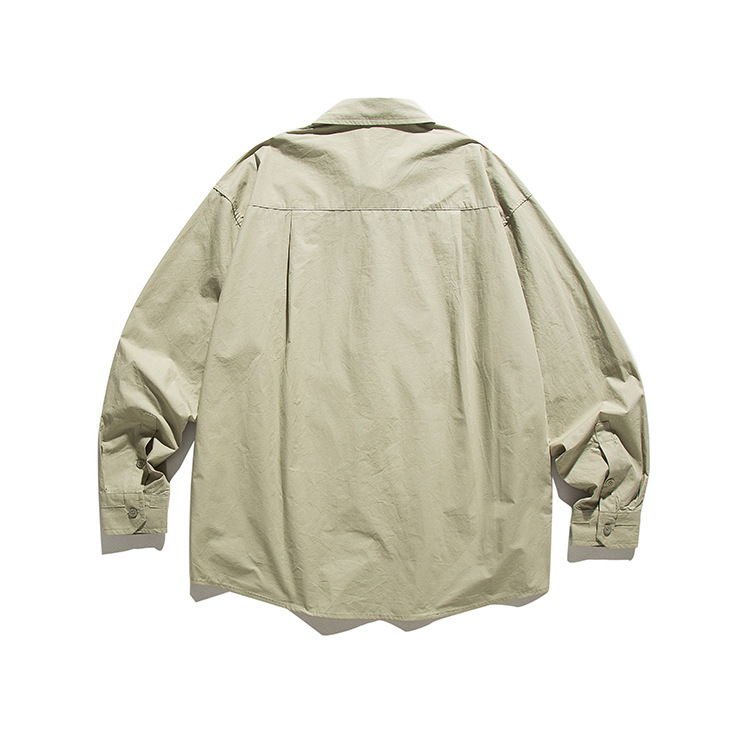 Loose Overalls Long Sleeve Shirt Men