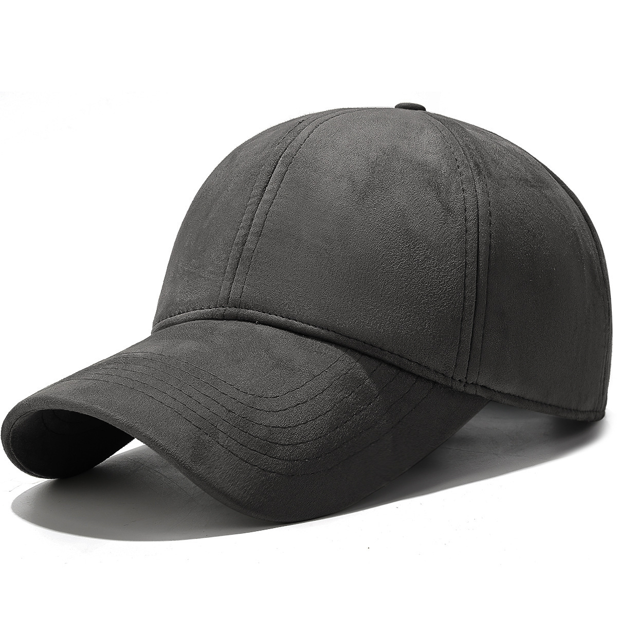 Winter Fleece-Lined Warm Plain Baseball Cap Sheepskin Fleece